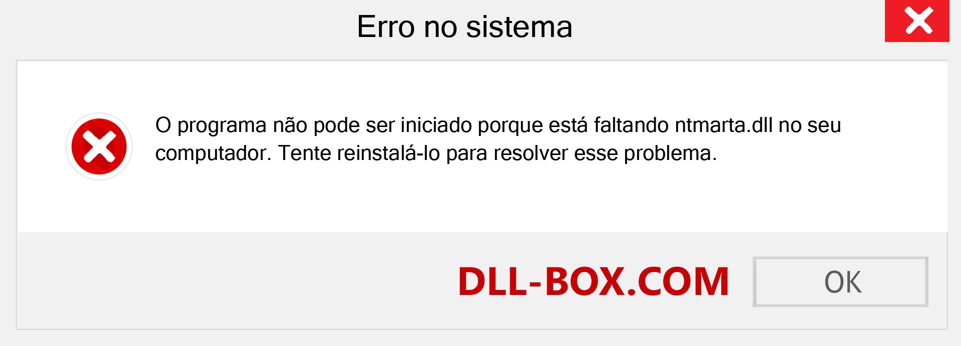 Arquivo ntmarta.dll ausente ?. Download para Windows 7, 8, 10 - Correção de erro ausente ntmarta dll no Windows, fotos, imagens